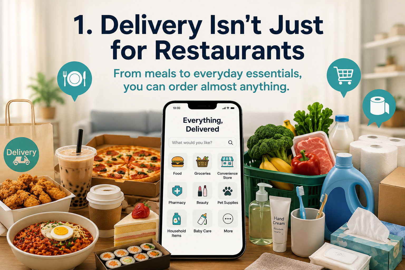 food delivery in Korea compared with the U.S.