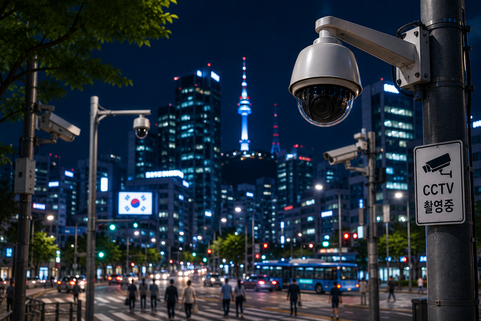 Is Korea Really Safe at Night - busy Seoul street